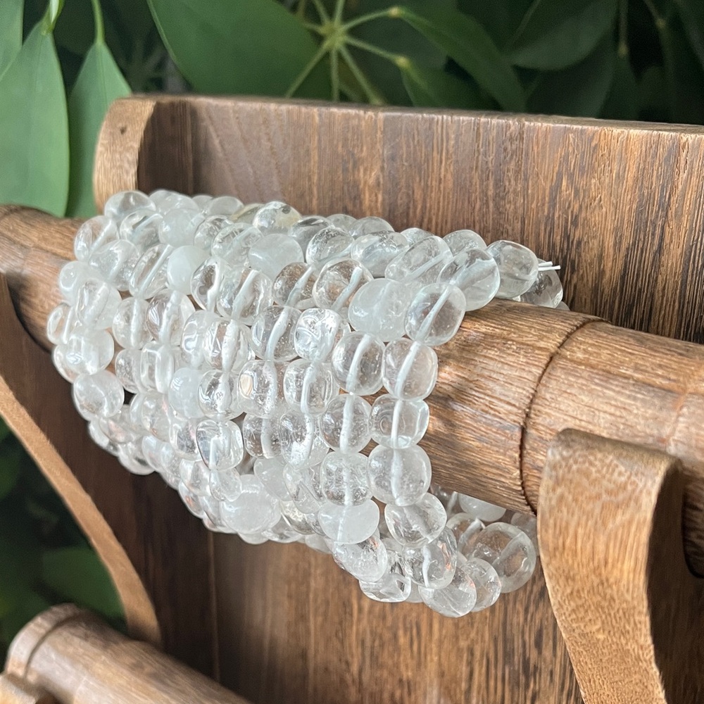 Crystal quartz tumble bracelet